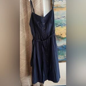 J Crew thick strap dress in navy blue size 18